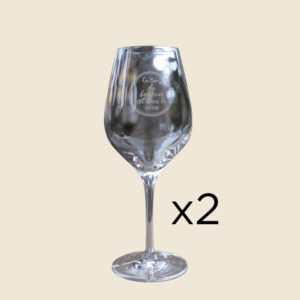 Verre Serigraphié - Lot de 2 verres