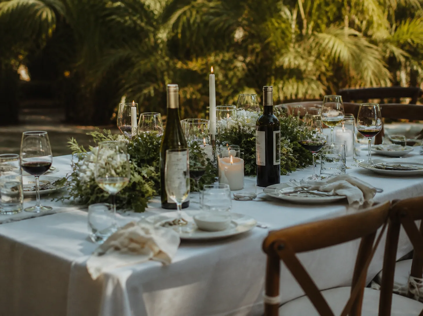 Table dressée pour un événement